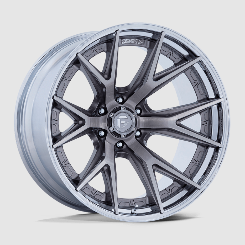 New 20" Fuel FC402 Catalyst 6X135 -18mm Gloss Black Brushed Grey Tint