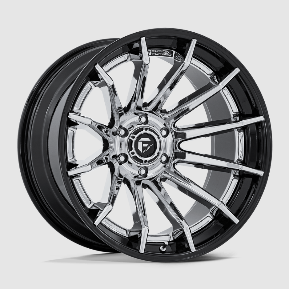 22" Fuel FC403 Burn Chrome Gloss Black 22x12 5x5 5x127 Wheels Rims