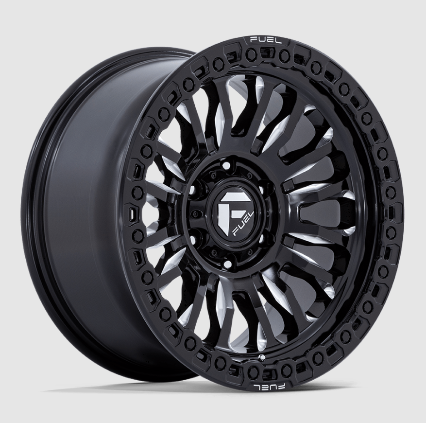 20" Fuel FC857 Rincon 20x9 6x135 Gloss Black Milled Wheel +1mm Rim