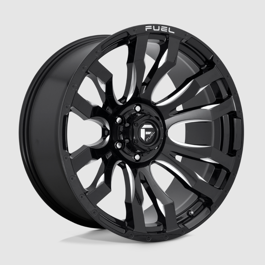 Fuel D673 Blitz 18x9 6x135 +20mm Gloss Black Milled Wheels Rims 18"