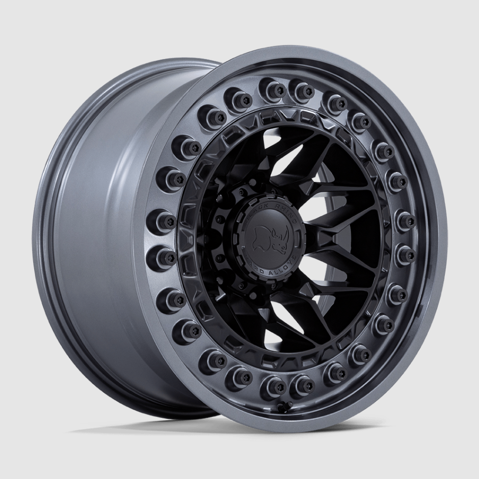 Black Rhino Alpha 18x9 6x5.5 Matte Black Gunmetal Lip Wheel