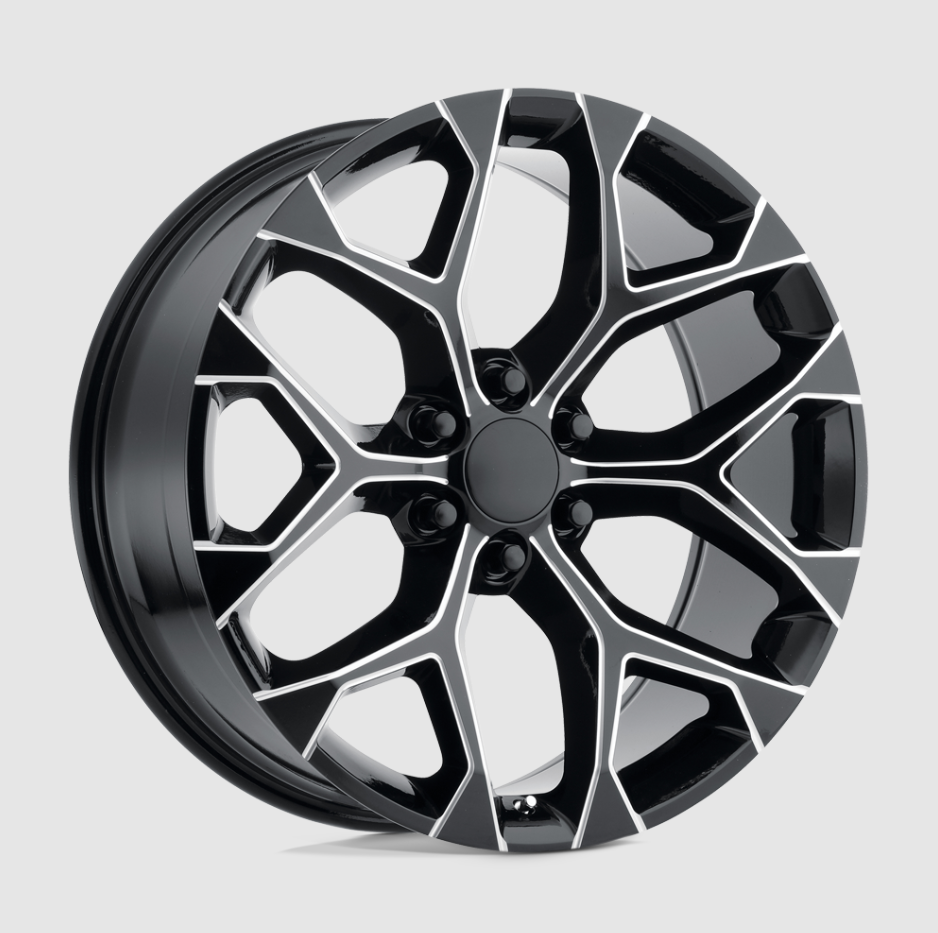 OE Replica 22" Gloss Black Milled 22x9 6x5.5 Wheels Rims