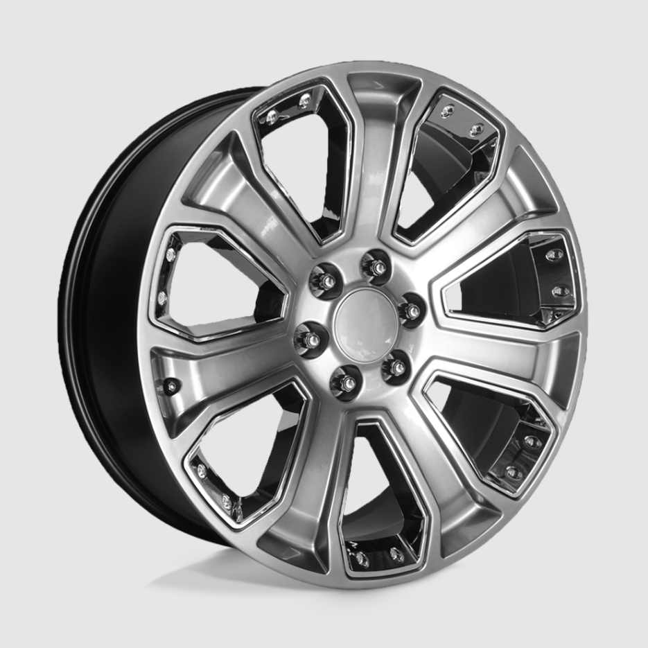New 22" Hyper Black Chrome OE replica wheels 6x5.5 +24