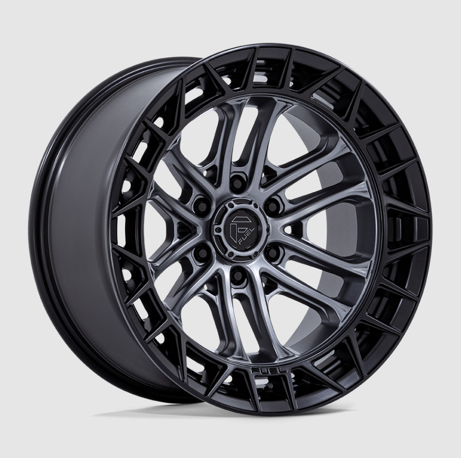 Fuel D874 Celsius Matte Gray Black Lip 17x9 6x135 Wheels Rims Ford F150