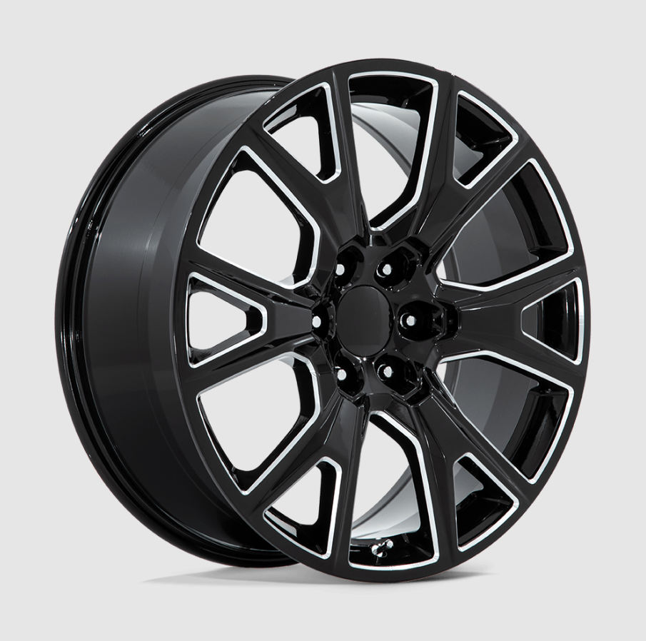 New 22" Gloss Black Milled OE 5944 Replica Wheels 6x5.5