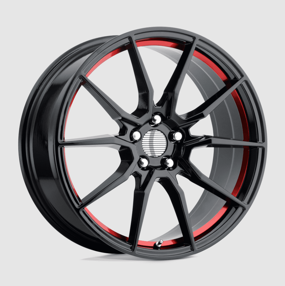 OE Replica 193RS Shelby GT350 20" 5x4.5 Black/Red Wheels Rims 20x10