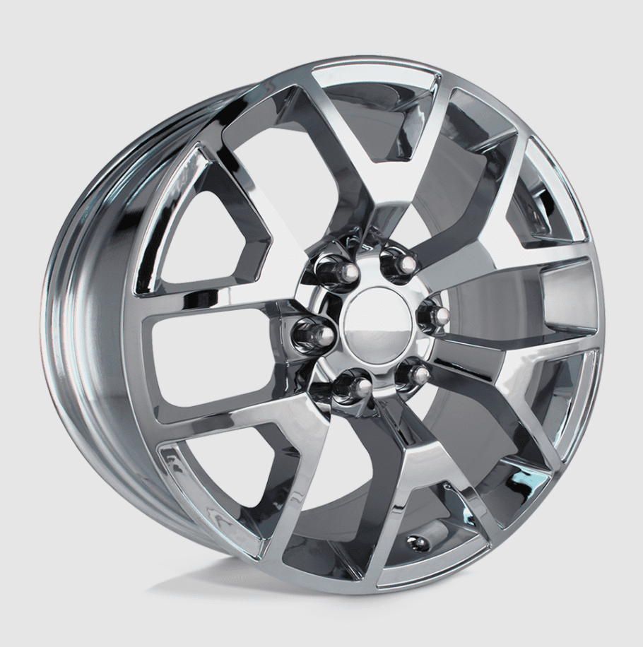 20" OE Replica Chrome GMC Sierra 1500 Denali wheels 6x5.5 +27