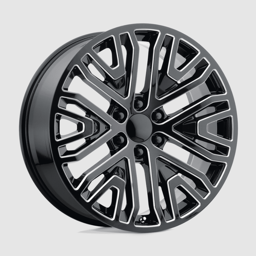 22" gloss black milled OE replica wheels fits 2023 Chevy Tahoe 6x5.5